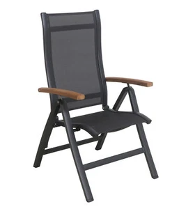 Gartenstuhl Chicago klappbar Aluminium/Teakholz 110 x 49 x 66.5 cm, Dehner - Bild 1 von 12