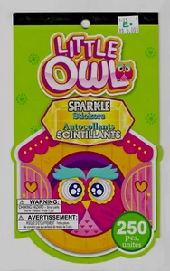 LITTLE OWL STICKER sheet set 250 Pc PRISM SPARKLE banner FLOWER butterfly #1 - Picture 1 of 21