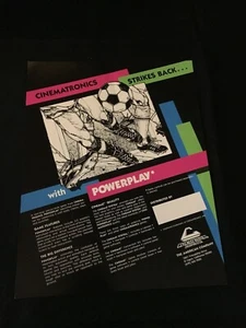 Cinematronics Power Play Video Arcade Game Flyer, 1985 NOS - Picture 1 of 1