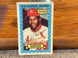1974 Kellogg's 3-D Super Stars - Bob Gibson MLB HOF #1 St. Louis Cardinals MINT - Picture 1 of 5