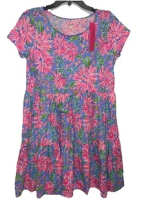 Lilly Pulitzer Geanna Short Sleeve Dress BLUE PERI SUNRISE BAY SZ S $108 NWT💚 - Picture 1 of 3