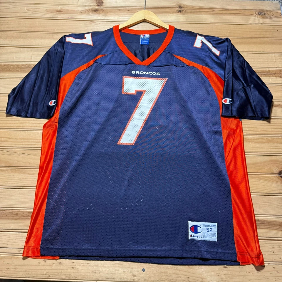 Camiseta deportiva de fútbol americano vintage de los 90 John Elway #7 de los Denver Broncos NFL cuello en V malla talla 52 Foto 1 de 4