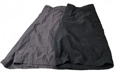 2 pares de pantalones cortos híbridos Trinity para hombre negros y a cuadros talla 34 Foto 1 de 4