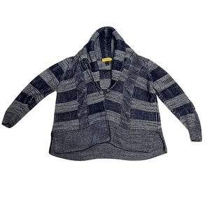 St. John Yellow Label Vivid Denim Multi Cardigan Sweater Size XL - Picture 1 of 10
