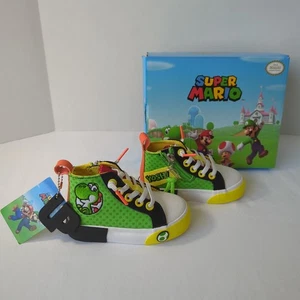 Ground Up Yoshi (Toddler Size 6) Super Mario High Top Sneakers Nintendo Shoes - Picture 1 of 17