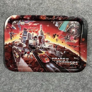 Vintage 1986 Hasbro Transformers Metal TV Lap Tray Dinner Tray GC Fold Out Tray - Imagen 1 de 10