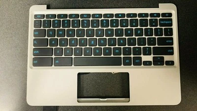 Asus Chromebook C202SA Palmrest Touchpad CB Keyboard 13NX00Y1AP0301 SILVER - Image 1 of 4