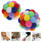  2 Pcs Cat Ball Polyester Plush Balls Toys Bouncy Playthings