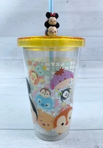 Disney Parks Tsum Tsum Tumbler Plastic Cup with Straw and Topper Mickey Mouse - Picture 1 of 4