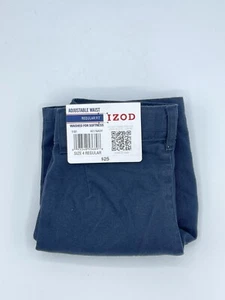 Izod Navy Shorts Boys Size 4 Flat Front School Uniform Adjustable Waist B119 - Picture 1 of 2