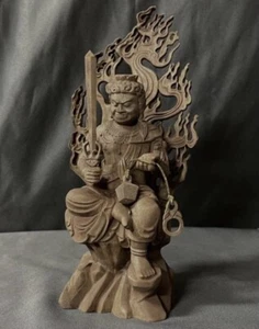 Fudo Myo throne Statue [Mini size] Ina Sculpture Buddhist Crafts Material - Picture 1 of 10