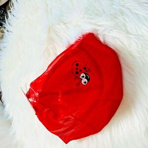New Ladybug  toddler Infant One Size Lady Bug Red Rain Hat PVC Lined