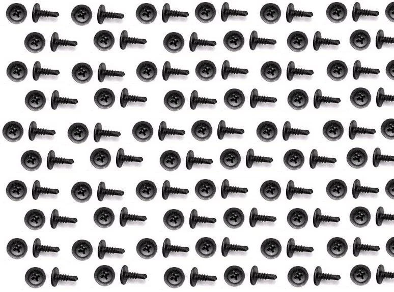 CALIBER 100 1/2" Self Tapping Metal Screws Black Drilling Philips Truss Washer Head