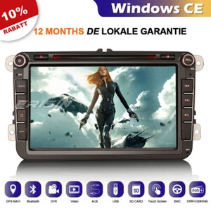 Radio de coche 2 DIN GPS NAVEGACIÓN DVD para VW Golf 5 6 PLUS T5 Touran Passat Tiguan Jetta - Imagen 1 de 12