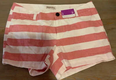 🌍 Merona, размер 4, внутренний шов 3, розовый и белый, новый!!️ - Изображение 1 из 3