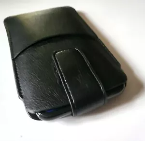 Apple iPhone 15 PRO MAX Pouch Holster Case Durable genuine Leather Black - Picture 1 of 24