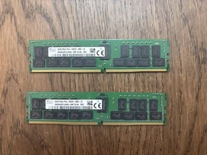 Lot of 2 32G (64G total) 2Rx4 HMA84GR7JJR4N PC4-2933 RDIMM Registered ECC - Picture 1 of 2