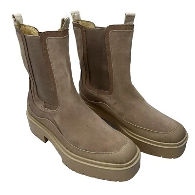 Botines Sam Edelman Mujer Lulia Suela Talla 10.5 Beige Gamuza Pull On Foto 1 de 4