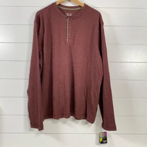 Mountain Hardwear Mens Fallon Thermal Series Long Sleeve Shirt sz XL Red NWT - Picture 1 of 13