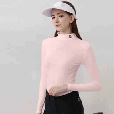 Women Ice Silk  Long-sleeve Anti-UV Ice Silk Tops Summer Ultra-thin Underwear - Image 1 of 4