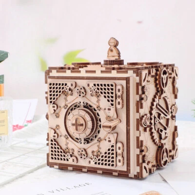 Puzzle 3D Juguetes Madera Hágalo Usted Mismo Caja de Música Estuche Combinado Regalos de Cumpleaños para Niños Foto 1 de 4