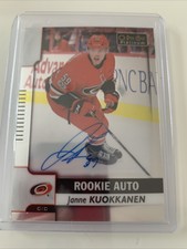 2017-18 O-Pee-Chee Platinum Rookie Auto JANNE KUOKKANEN #R-KU Hurricanes OPC RC
