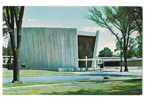 TEMPLE BETH ZION Buffalo UNUSUAL 10 Scallops Artist Ben Shahn New York Postcard  - Picture 1 of 2