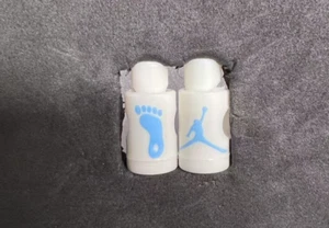 Nike Air Jordan VI Lace Locks White Base UNC Blue Jumpman Last Set - Picture 1 of 1
