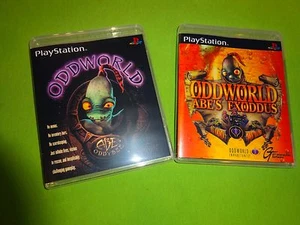 EMPTY REPLACE CASES!! Oddworld: Abe's Exoddus / Oddysee Sony PlayStation 1 PS1 - Picture 1 of 8