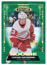 21/22 2021 UPPER DECK STATURE LUCAS RAYMOND #200 ROOKIE PHOTO VARIANT GREEN /66