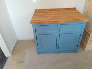 Solid Wood shaker unit- Drawers over double cupboard *In stock and ready to go* - Picture 1 of 4