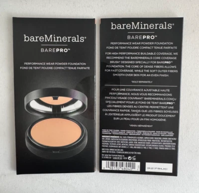 25 x Bareminerals Mineral Makeup Bare Pro Sample 24hr Wear Foundation Cards GWP - Image 1 of 4