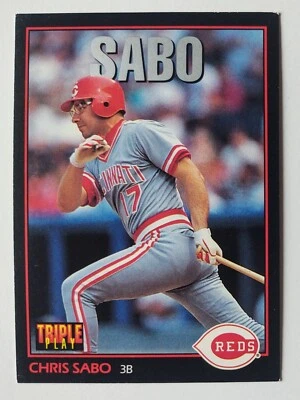 CHRIS SABO 1993 Triple Play Baseball #184 Cincinnati Reds - Image 1 of 2
