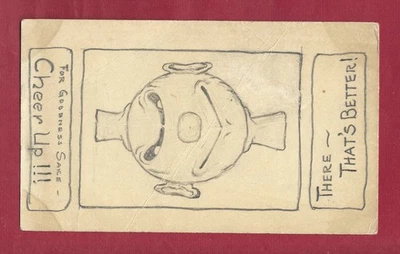 US UX18 postal card with hand drawn double message 1907, Very well done - Image 1 of 4