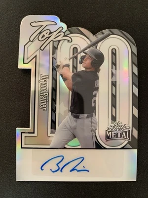 2025 Leaf Metal Bryce Rainer Top 100 Silver Auto /35 Detroit Tigers - Image 1 of 4