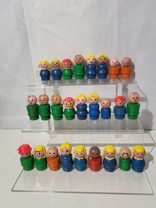 Lote De 26 Pequeños De Madera Fisher Price Años 70 De Colección - Imagen 1 de 5
