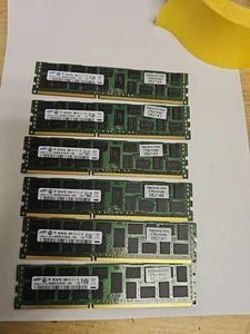 6 X 8GB (48GB) Samsung M393B1K70CH0 PC3L-10600R-09-10-E1-D2 ECC Server RAM. - Picture 1 of 12