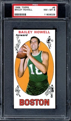 1969-70 Topps #5 Bailey Howell PSA 8 - Image 1 of 2