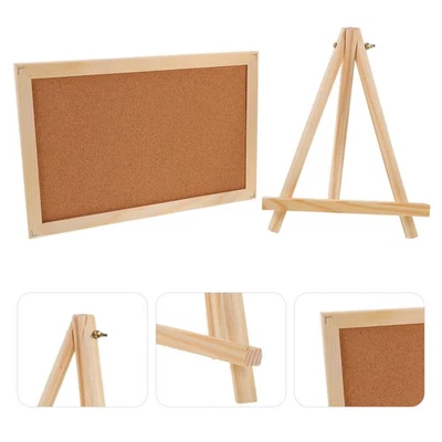 1 Set Cork Bulletin Board Framed Notice Board for DIY Photo Display - Image 1 of 4