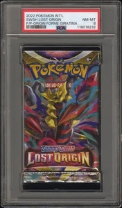 2022 POKEMON SWORD & SHIELD LOST ORIGIN FOIL PACK BOOSTER PACK GIRATINA PSA 8 NM - Picture 1 of 2