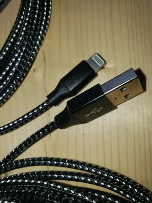 iPhone Charger 4 Pack 3FT, (2)6FT, 9FT USB Lighting Cable Nylon Braided - Image 1 of 4