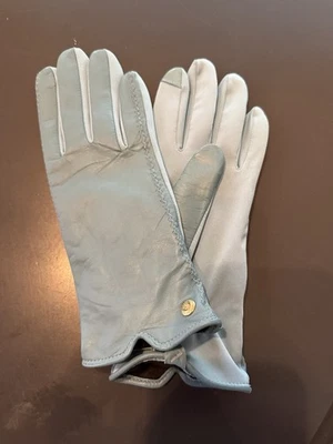 Guantes Lands End EZ Touch de cuero y cachemir para mujer nuevos con etiquetas, talla M, verde menta Foto 1 de 4