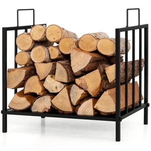 46CM Firewood Rack Decorative Steel Firewood Storage Log Holder with Handle - Picture 1 of 12