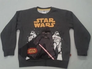 Star Wars Sweatshirt Kid S 9-10 Darth Vader Troopers- Embroidered - Picture 1 of 10