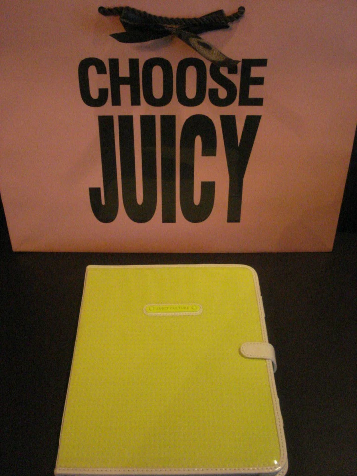 NUEVA FUNDA JUICY COUTURE CUBIERTA LENTEJUELAS AMARILLO NEÓN IPAD 1, 2 o 3 Foto 1 de 4