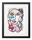 Corbellic Expressionism 12X9 Rose Woman Cubist Portrait Exhibition Acrylic Art
