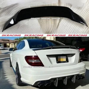 Glossy Black FRP Rear Spoiler Wing Fits 2008-2014 MERCEDES BENZ W204 C250 C300 - Picture 1 of 19