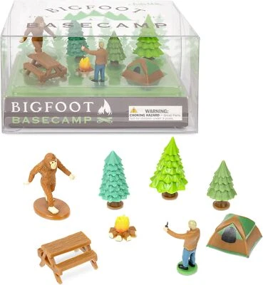 BIGFOOT BASECAMP - Miniature Figurines Toy Art Craft Play Set - Archie McPhee - Image 1 of 4
