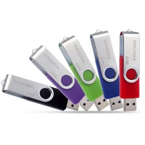 Lot de 5 Clé USB 8 Go ENUODA USB 2.0 Flash Drive Stockage Rotation Disque Mém... - Afbeelding 1 van 6