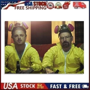 Breaking Bad Walter White and Jesse Pinkman Drinking Beer Canvas Poster - 12x18" - Picture 1 of 14